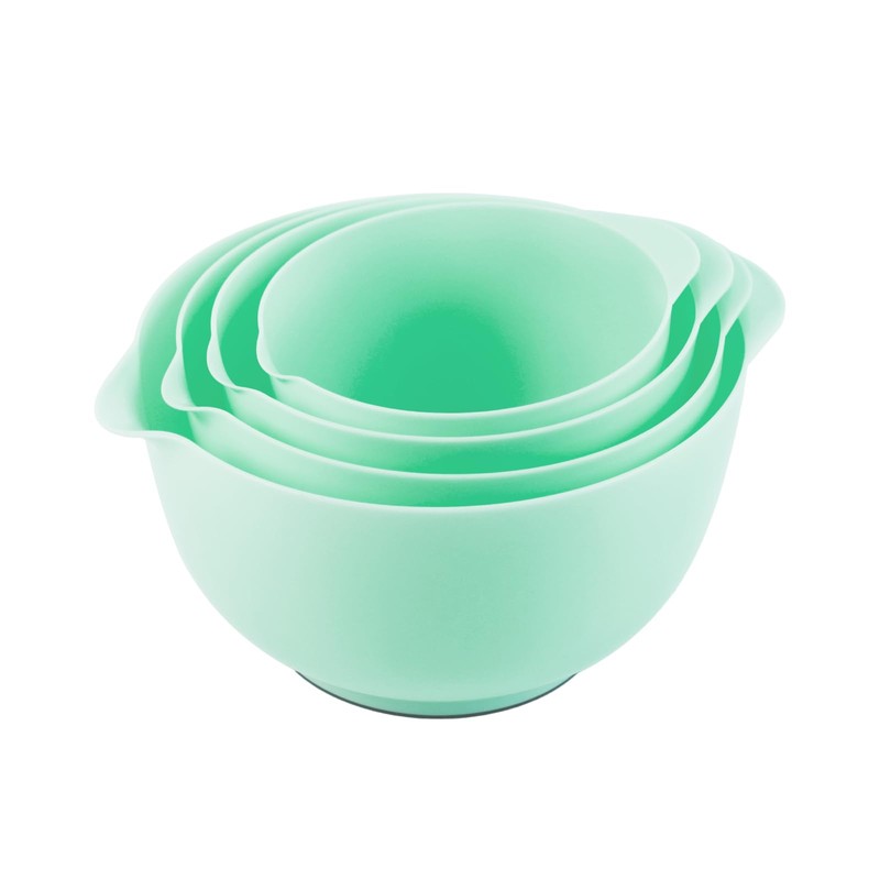 BoxedHome Nesting Plastic Mixing Bowl Set, 4 Piece Mixing Bowl