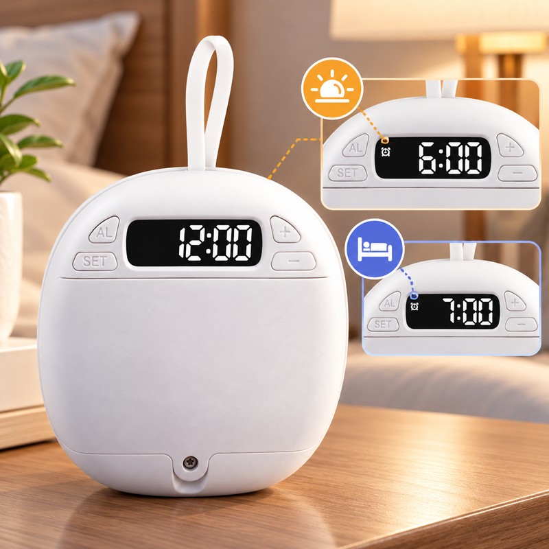 Vibrating Alarm Clock for Heavy Sleepers – Silent Dual Alarm