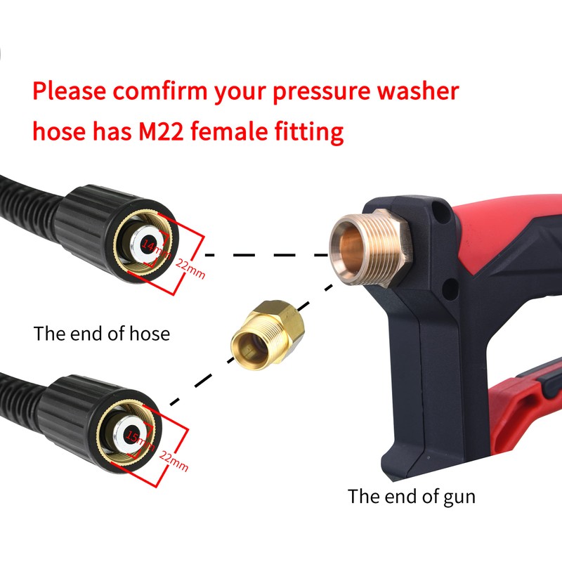Tool Daily Short Pressure Washer Gun with Foam Cannon, 1/4