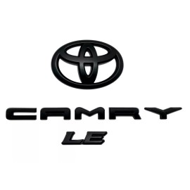 Toyota NEW 3PS 2018-2024 TOYOTA CAMRY LE MATTE Black EMBLEM OVERLAY KIT 8th gen CAMRY
