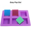 3 Packs 6 Cavidades Silicona Molde Pastel (Morado, Azul, Rosa),