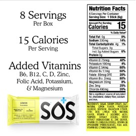 SOS Hydration Electrolyte Powder 8 Stick Packs – Low-Calorie, Rapid Rehydration, Made in USA, Keto (8 Servings, Lemon)