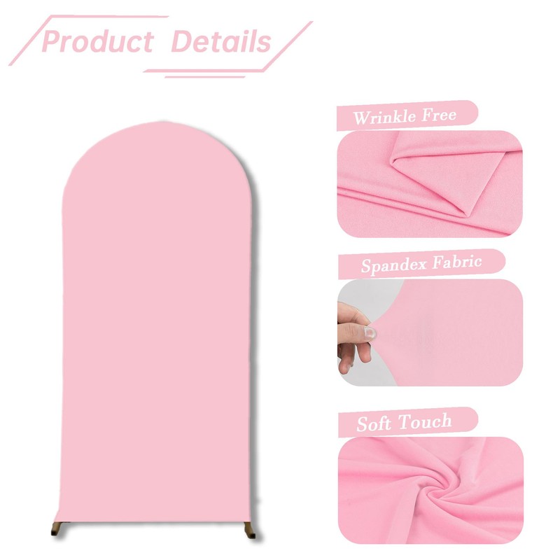 bricia Wedding Arch Backdrop Stand Cover, 6.6FT Double Sided Stretchy