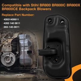 HQPASFY Blower Muffler Compatible with Stihl BR800 BR800X BR800C BR800C-E Backpack Blowers Chainsaw Muffler, Replace 42831400611