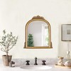 OIGUMR OIGUMR Gold Ornate Baroque Mirror Hanging Mirror Arched Makeup