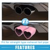 X AUTOHAUX Car Exhaust Tip Heart Shaped Tail Pipe 2.48Inch