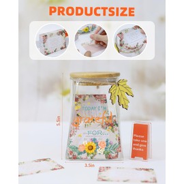 Gratitude Jar – DIY Thankful Notes & Positive Affirmations Jar Count Your Blessings – 180 Write-On Cards – Thanksgiving Activity, Christmas Gift, Birthday, Family & Friends Keepsake (paper style)