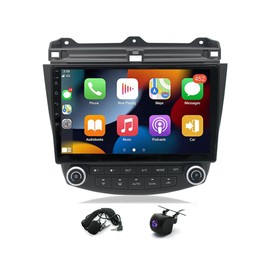 Slakerbe 4GB+64GB Car Radio Stereo Fit for Honda for Accord 7 2003-2007 10inch Touch Screen Wireless CarPlay Android Auto with Mirror Link Backup Camera WiFi GPS Navigation Bluetooth FM/RDS Radio SWC