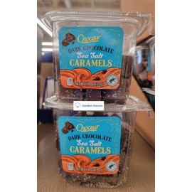 Choceur Dark Chocolate Sea Salt Caramels 13.8oz 391g (Two Tubs)