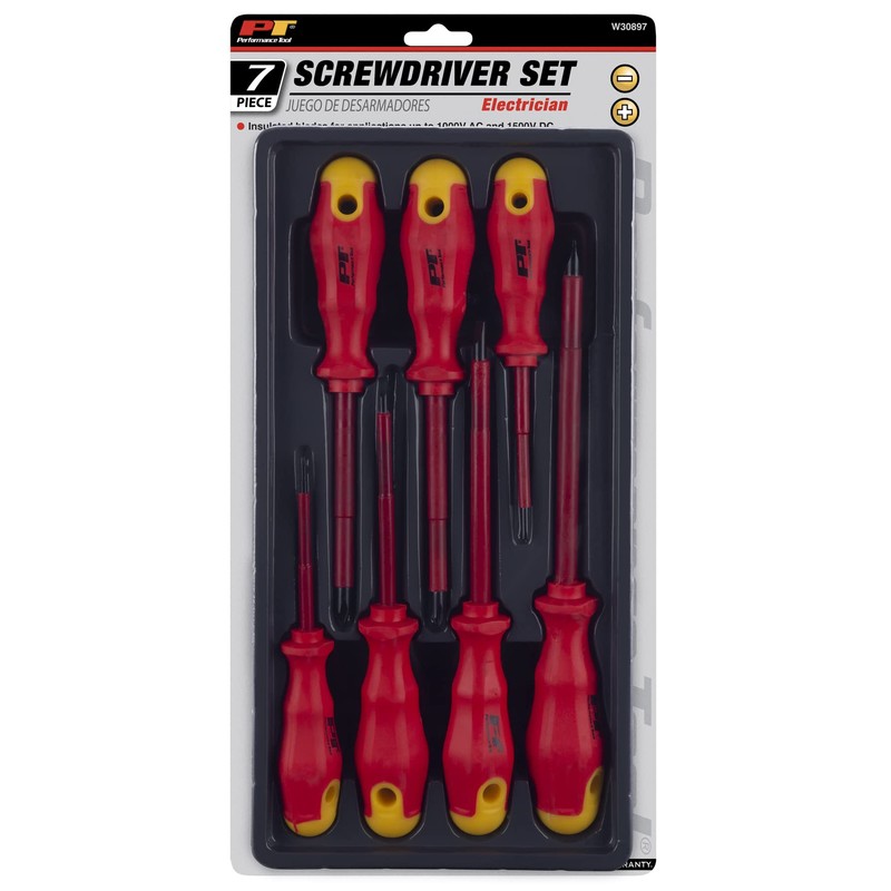 Performance Tool W30897 Electrical Screwdriver Set, 7-Piece