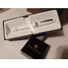CROSS WHITE AND CHROME BAILEY ROLLERBALL PEN BRAND NEW DAD