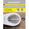 Resin Toilet Seat Round with Easy Clean Adjustable Hinges, Soft