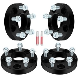 GDSMOTU 5x4.5 Wheel Spacers for Ford for Edge for Mustang for Bronco Mazda for B2500/B3000/B4000 for Lincoln for Mark VII for Aviator, 4Pcs 1inch Wheel Adapters & Spacers with1/2 Studs 70.5 Bore