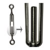 Turnbuckle M8 Form A Eyelet 1 Piece Stainless Steel EN