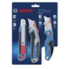 BOSCH H11-14200-1 3-Piece Utility Knife Set | Folding, Snap-Off, and