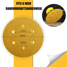 Keeimp 6 Inch Sanding Discs Hook and Loop, 600 Grit Sandpaper for Orbital Sander, Professional for Automotive and Woodworking, 100 Pack