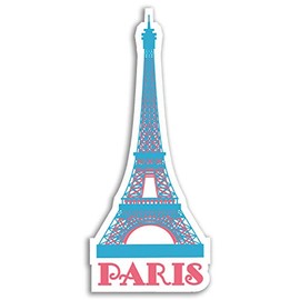 2 x 10cm Paris Eiffel Tower Vinyl Stickers Laptop Travel Sticker Fun #19025 (10cm Tall)