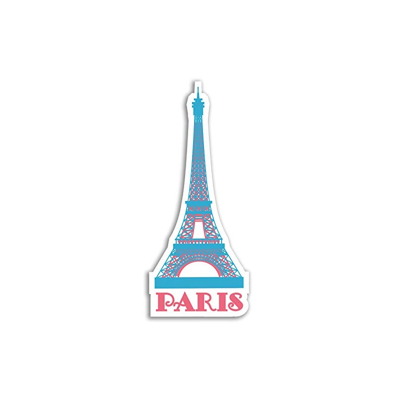 2 x 10cm Paris Eiffel Tower Vinyl Stickers Laptop Travel