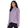 RBX Women's 1/4 Zip Mock Neck Fleece Sweatshirt, Wrap Front