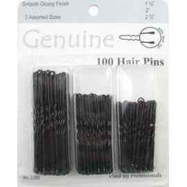 100-Pack 3 Assorted Sizes Mix Hair Pins 1.75" and 2" and 2.5"