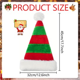 Mecctuck Christmas hat, hat with LED light, Christmas hats, Santa hat, Santa hat, Christmas hat, LED hat, Santa hats, Christmas hat, striped design for children and adults