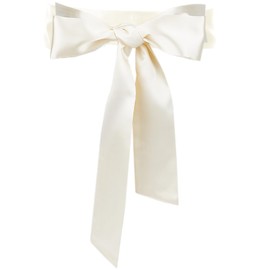 CRASPIRE Satin Sash Belt Classic White Women Dress Satins Waist Belts Long Ladies Ribbon Sash Belt 2'' Wide for Formal Special Occasion Bridal Wedding Bridesmaid Party Shirt Dresses Prom Bow Accessory