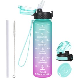 GOPPUS 500 ml / 17 oz Children's Leak-Proof Drinking Bottle 0.5 L, Sports Water Bottle School for Hiking & Gym, 500 ml with Straw, BPA-Free