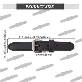 FINGERINSPIRE 6 Pairs Leather Sew-On Toggles Closures Black PU Leather Snap Toggle Sew On Duffle Jacket Buckle Metal Leather Clasp Fastener Replacement Snap Toggle for Shoes Coat Jacket Bags DIY Craft