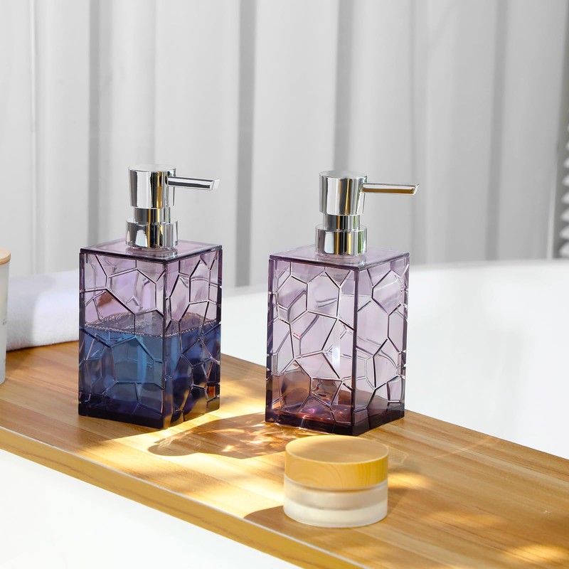 Hand Soap Dispenser, Clear Acrylic Plastic Liquid Pump Bottles Refillable