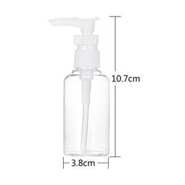 TecUnite 6 Pack Small Pump Bottles Clear Travel Bottle Plastic Empty Spray Dispenser Hand Lotion Sanitizer Refillable Accessories Set with Small Funnel for Flight, Airport, Holiday