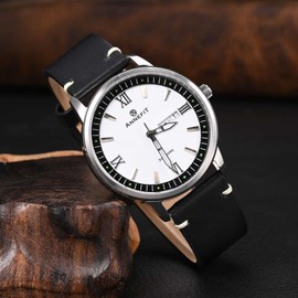 ANNEFIT Watch Strap 18 mm 20 mm 22 mm for Men Women Italian Vintage Leather Strap Quick Release Genuine Replacement Strap, Leather, No gemstone