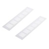2PCS Air Vent Grille Cover,Alloy Vent Cover,Ventilation Grille Covers,For Cupboard Wardrobe Shoe cabinets Ventilation(80x150mm)
