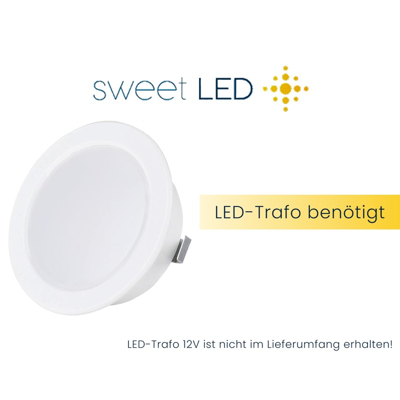 Sweet Led Flat Recessed Light 12 V IP44 Furniture Recessed