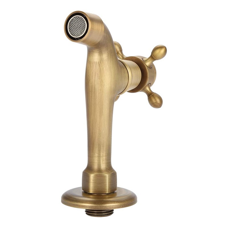 European Classic Mop Pool Faucet Wall Mounted Single Cross Handle