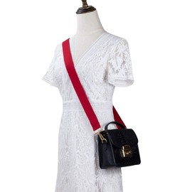 Allzedream Crossbody Bag Strap Soft Adjustable Replacement Purse Straps (Red)