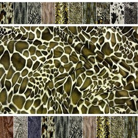 Fabrics-City 3120 Brown Giraffe Animal Fur Fabric Short Pile Fabrics