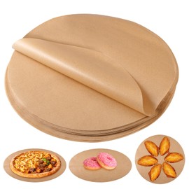 100 Sheets Diameter 30 cm Baking Paper Round Airfryer Baking Paper for Hot Air Fryer Cuts Round Non-Stick Baking Paper Round BBQ Paper Heat Resistant for Pizza, Oven, Air Fryer