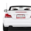 2PCS Anime License Plate Frame Red Lightning Black Cool License
