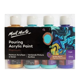 Mont Marte 4-Piece Acrylic Paint Pouring Set (4 x 120 ml)