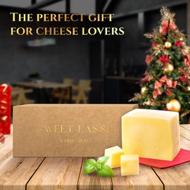 SWEET LASSI Cheese Knives Set: Stainless Steel Gold 3-Piece Knife Charcuterie Utensils, Spreader, Cutting Spear, Serving Tool, Leather Carrying Pouch