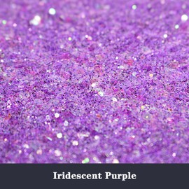 ANGXILIN Holographic Chunky Glitter, 190g/6.7oz Chunky and Fine Mixed Craft Glitter, Bulk Laser Sequin Glitter for Face Body Nail Art,Epoxy Resin Tumbler Jewelry Making Glitter (IRI Purple)