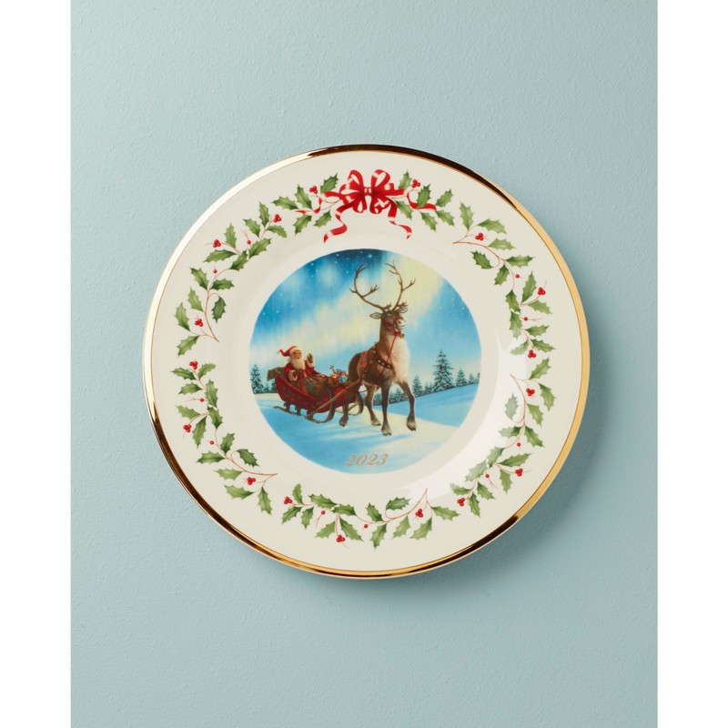 LENOX 895059 2023 Holiday Annual Plate Sleigh Scene