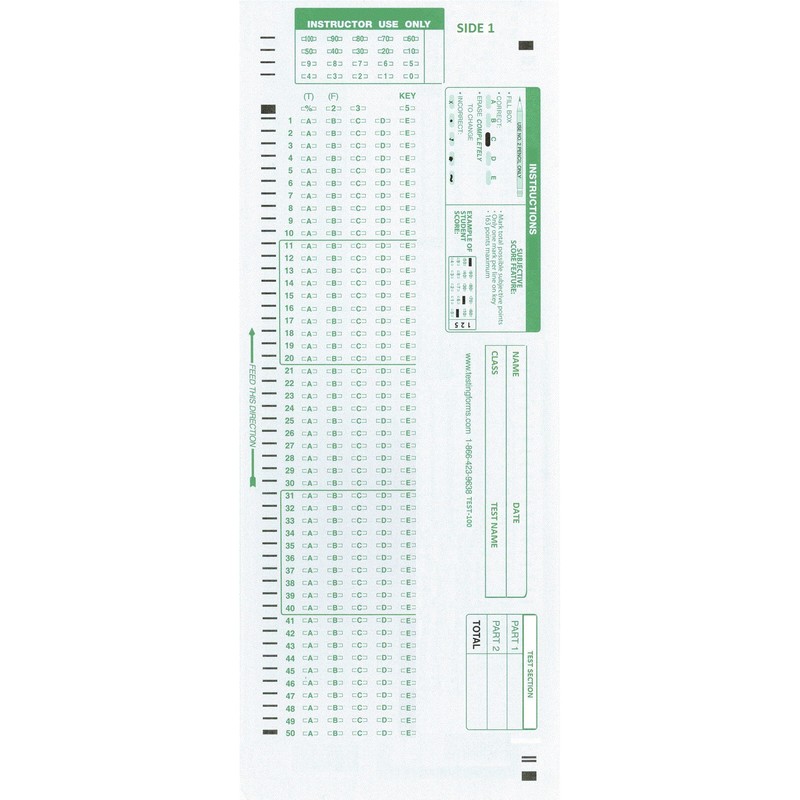 TEST-100E 882 E Compatible Testing Forms (25 Sheet Pack)