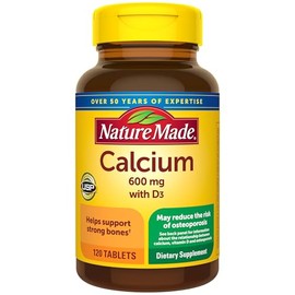 Nature Made Calcium (Carbonate) 600 mg w. D3 400 IU Tablets Value Size (Pack of 3)