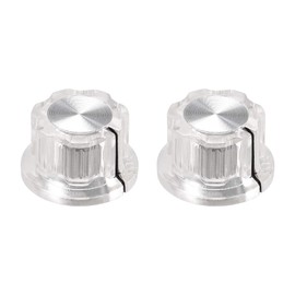 uxcell 2pcs 6.4mm Shaft Hole Potentiometer Volume Control Rotary Knobs Effect Pedal Knobs Clear