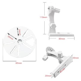 with a circular base tray supportDome Camera Wall Mount L-Type Stand Cam Bracket Ceiling Support Base Holder for CCTV Baby Monitor Security Webcam Indoor Outdoor (Mounting + Punch-Free Sticky Screws)