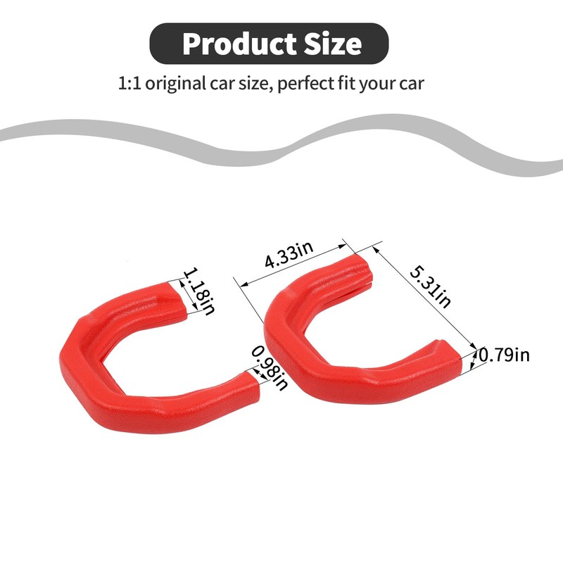 HTHE Front Bumper Tow Hook Covers Compatible with Dodge RAM