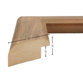 Craig Frames Arthur, 17 x 22 Inch Brown Barnwood Picture Frame Matted to Display a 13 x 19 Inch Photo