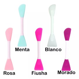 Universo en Linea Brocha De Silicona Aplicador Mascarillas Cremas Facial Color