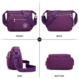 ModaZeal Womens Shoulder Bag Nylon Waterproof Crossbody Bags Casual Tote Handbag Multi-Pocket Messenger Bag Lightweight Travel Purse